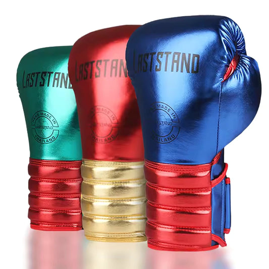 Metallic Boxing Long Gloves  - MMA , Muay Thai , Gym Training Boxing Equipment
